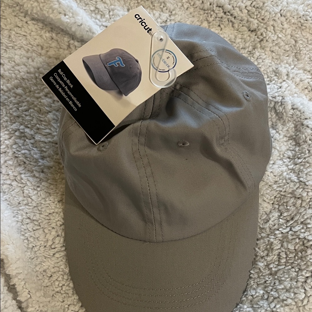 Cricut Gray Ball Cap with Blue Logo